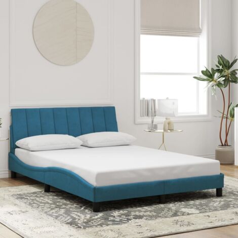 Giroletto senza Materasso Hanko Blu 140x190 cm in Velluto vidaXL (1/5)