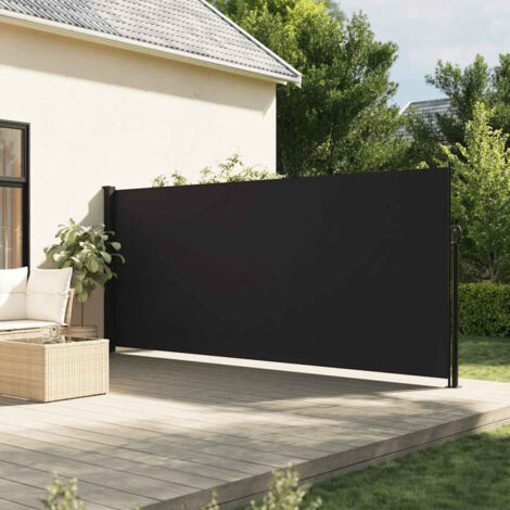 Tenda da Sole Laterale Retrattile Nera 180x300 cm vidaXL