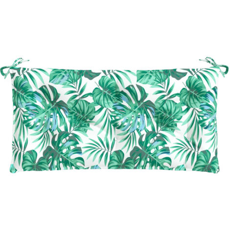 Cuscino Panca Giardino a Foglie 110x50x7 cm in Tessuto Oxford vidaXL