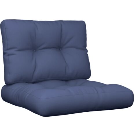 vidaXL Set Cuscini per Pallet Blu Marino 60x40x12 cm in Tessuto (1/5)