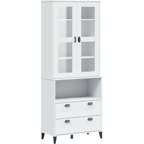 vidaXL Credenza VIKEN Bianca 80x40x200 cm in Legno Massello di Pino (1/5)