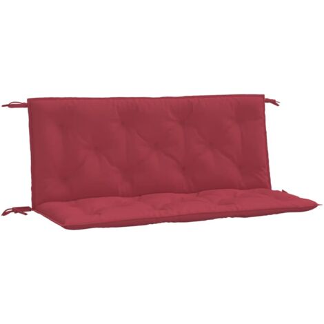 vidaXL Cuscini per Panca 2 pz Rosso Vino 120x50x7 cm in Tessuto Oxford