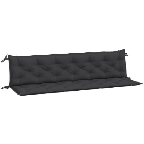 vidaXL Cuscini per Panca 2 pz Neri 200x50x7 cm in Tessuto Oxford