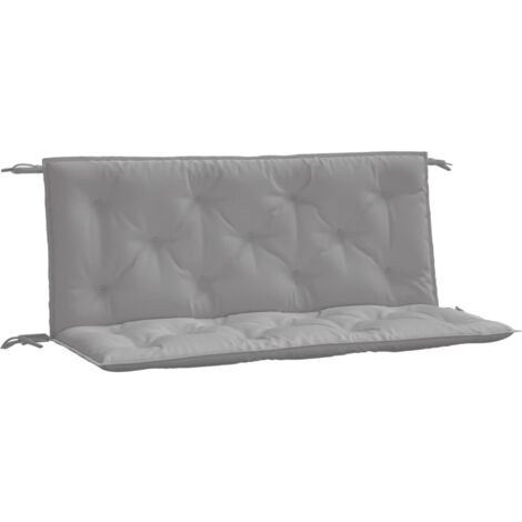 vidaXL Cuscini Panca da Giardino 2pz Grigi 120x50x7 cm Tessuto Oxford