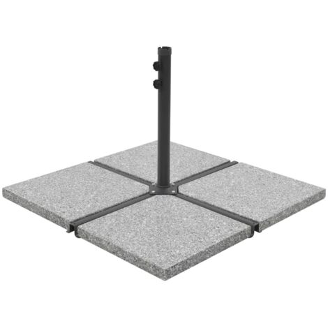 Piastre per Parasole 4 pz in Granito Quadrato 100 kg Grigio vidaXL (1/5)