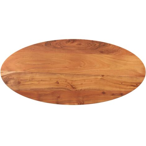 Piano Tavolo 120x50x2,5 cm Ovale in Legno Massello di Acacia vidaXL (1/5)