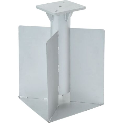 Base per Ombrellone Interrata Argento 27,5x27,5x45 cm Acciaio vidaXL