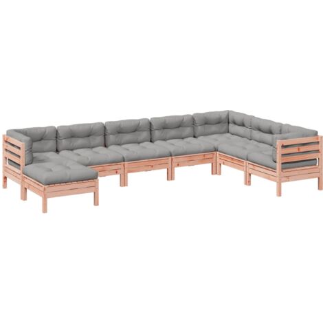 Set Divani da Giardino 8 pz con Cuscini Massello Abete Douglas vidaXL (1/5)