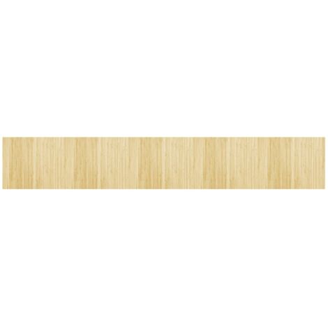 Tappeto Rettangolare Natura Chiaro 80x500 cm in Bambù vidaXL