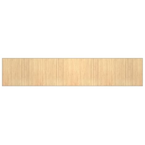 Tappeto Rettangolare Natura Chiaro 80x400 cm in Bambù vidaXL