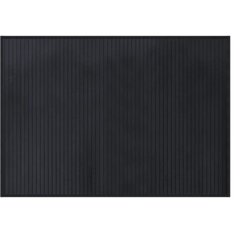 vidaXL Tappeto Rettangolare Nero 70x100 cm in Bambù