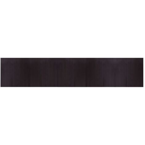Tappeto Rettangolare Marrone Scuro 100x500 cm in Bambù vidaXL