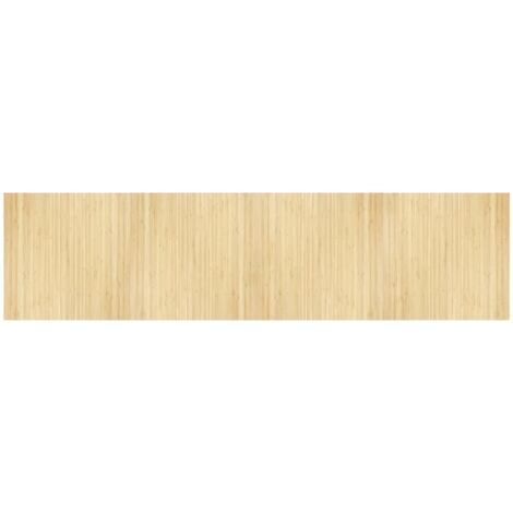 Tappeto Rettangolare Natura Chiaro 100x400 cm in Bambù vidaXL