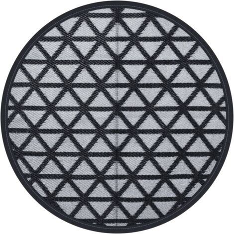 Tappeto da Esterni ARAKIL Nero Ø160 cm in PP vidaXL (1/5)