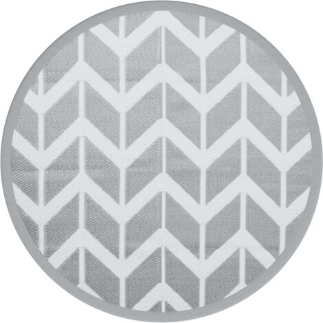 Tappeto da Esterno ARAKIL Grigio Ø120 cm in PP vidaXL
