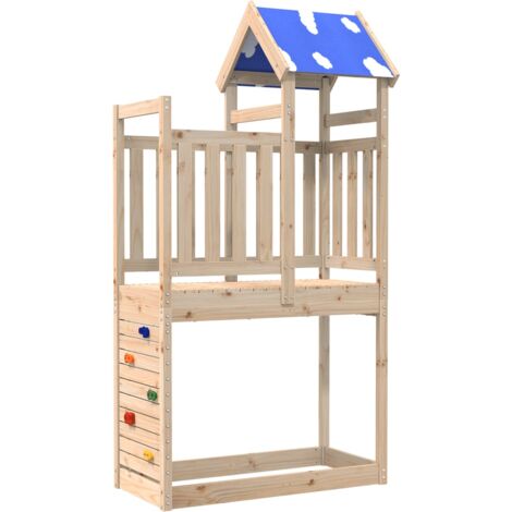 Torre da Gioco con Arrampicata 110,5x52,5x215 cm Massello Pino vidaXL
