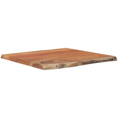 vidaXL Piano Tavolo 60x60x2,5 cm Quadrato Massello Acacia Bordi Vivi