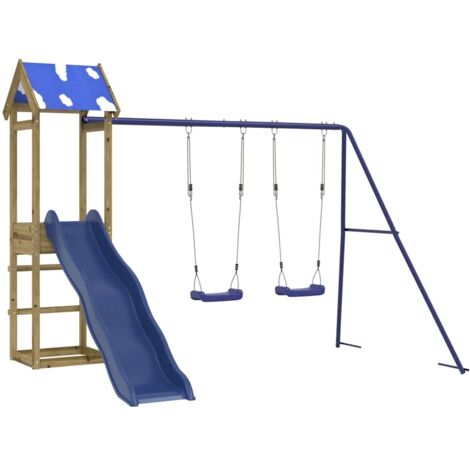 vidaXL Set da Gioco da Esterno in Legno di Pino Impregnato