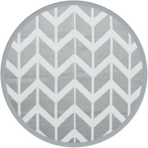 Tappeto da Esterno ARAKIL Grigio Ø160 cm in PP vidaXL