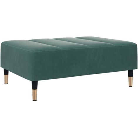 vidaXL Poggiapiedi Verde Scuro 77x55x31 cm in Velluto (1/5)