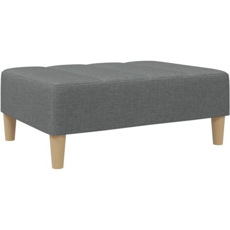 vidaXL Poggiapiedi Grigio Scuro 77x55x31 cm in Tessuto (1/5)