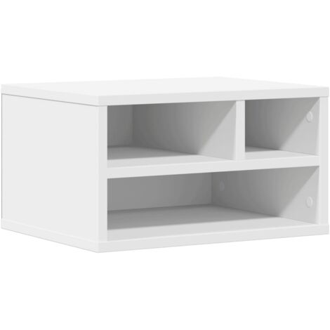 vidaXL Supporto per Stampante Bianco 40x32x22,5 cm Legno Multistrato (1/5)