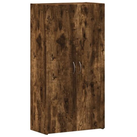 Schedario Rovere Fumo 60x32x115 cm in Legno Multistrato 583976
