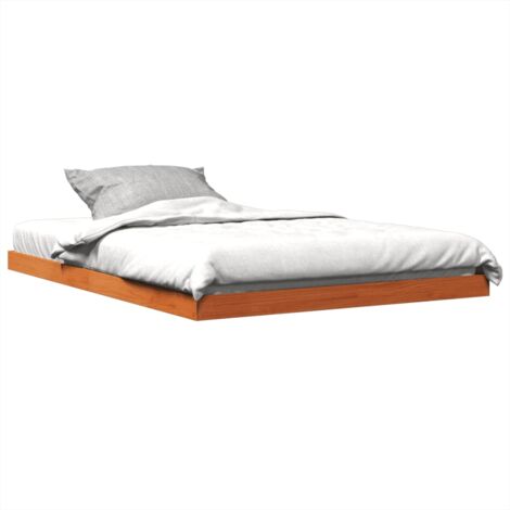 vidaXL Giroletto Marrone Cera 135x190 cm in Legno Massello di Pino