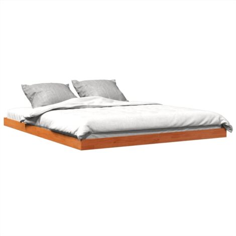 vidaXL Giroletto Marrone Cera 150x200 cm in Legno Massello di Pino