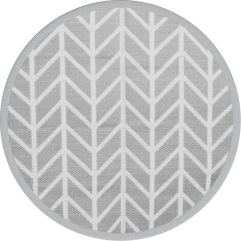Tappeto da Esterno ARAKIL Grigio Ø160 cm in PP vidaXL