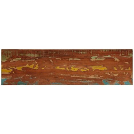 Piano Tavolo 120x20x3,8 cm Rettangolare in Massello di Recupero vidaXL
