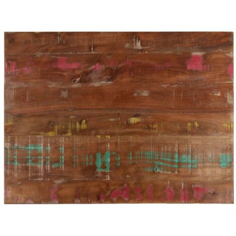 Piano Tavolo 90x70x3,8 cm Rettangolare in Massello di Recupero vidaXL