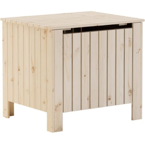 vidaXL Contenitore con Coperchio RANA 60x49x54 cm Legno Massello Pino (1/5)