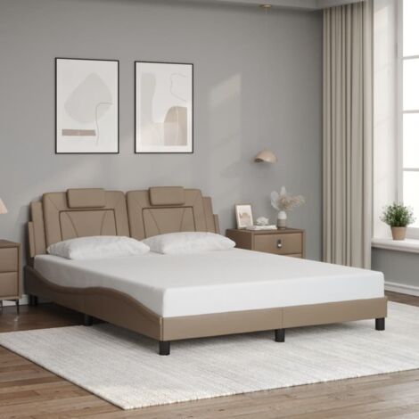 vidaXL Giroletto Viana senza Materasso Cappuccino 160x200 cm in Similpelle (1/5)
