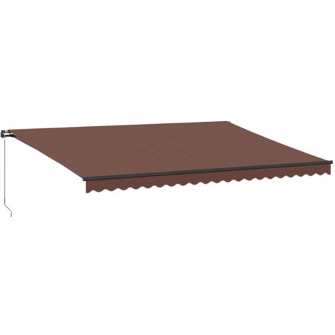 Tenda da Sole Retrattile Manuale Marrone 500x350 cm vidaXL