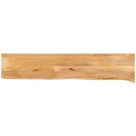 Piano Tavolo Bordi Vivi 140x40x3,8cm in Legno Massello di Mango vidaXL