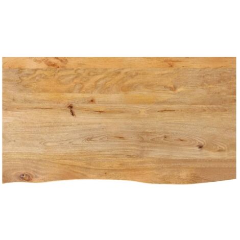 Piano Tavolo Bordi Vivi 110x60x3,8cm in Legno Massello di Mango vidaXL