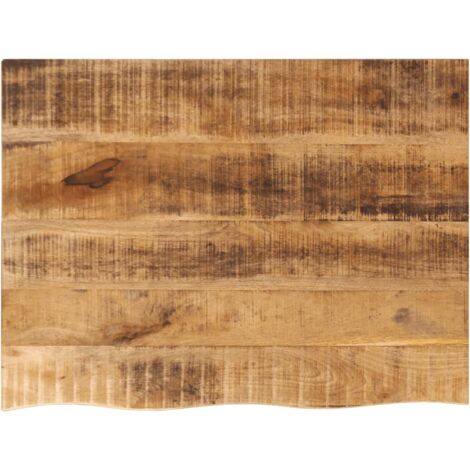 Piano Tavolo 80x60x2,5 cm Bordi Vivi Legno di Mango Grezzo vidaXL