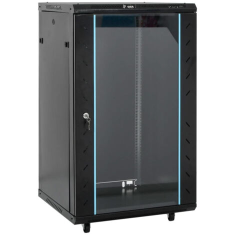 Armadietto di Rete 18U con Ruote 19 IP20 60x60x100 cm vidaXL