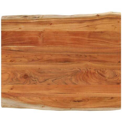 Piano Tavolo 110x80x3,8 cm Rettangolare Legno Acacia Bordi Vivi vidaXL (1/5)
