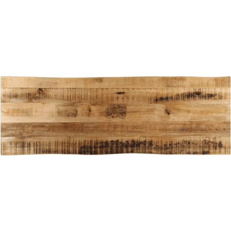 vidaXL Piano Tavolo Bordi Vivi 110x40x2,5 cm Legno di Mango Grezzo