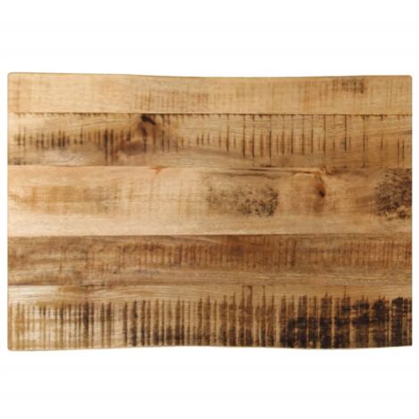 vidaXL Piano Tavolo Bordi Vivi 60x40x3,8cm Legno Massello Mango Grezzo