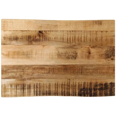 Piano Tavolo Bordi Vivi 50x40x3,8cm Legno Massello Mango Grezzo vidaXL