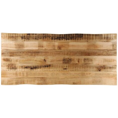 Piano Tavolo Bordi Vivi 140x60x3,8 cm Legno di Mango Grezzo vidaXL
