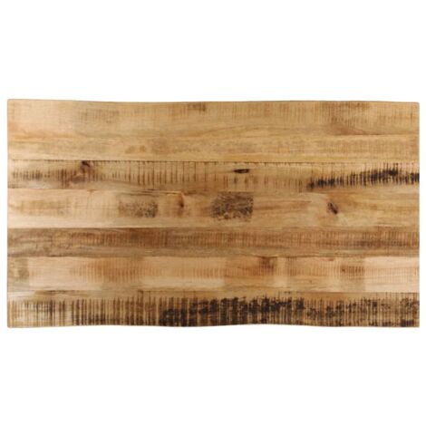 vidaXL Piano Tavolo Bordi Vivi 120x60x2,5 cm Legno di Mango Grezzo
