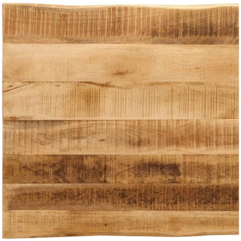 vidaXL Piano Tavolo Bordi Vivi 80x80x3,8cm Legno Massello Mango Grezzo