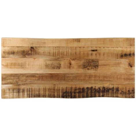 vidaXL Piano Tavolo Bordi Vivi 90x40x3,8cm Legno Massello Mango Grezzo