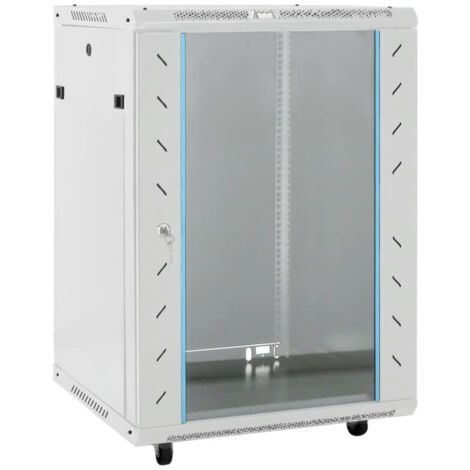 Armadietto di Rete 15U con Ruote Girevole 19 IP20 53x40x80 cm vidaXL
