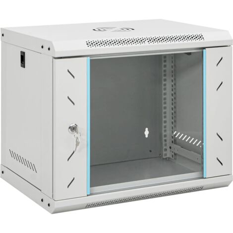 Armadietto di Rete a Parete 9U da 19 IP20 53x40x45 cm vidaXL