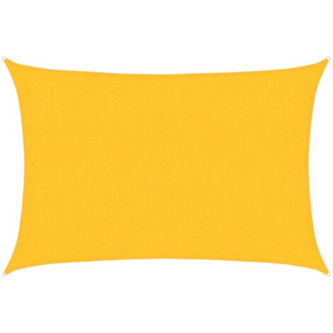 Vela Parasole 160 g/m² Rettangolare Giallo 2x2,5 m in HDPE vidaXL
